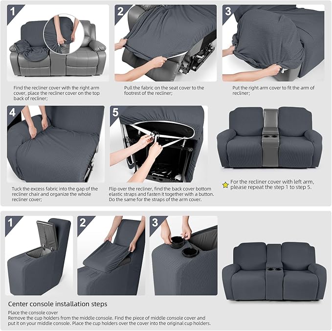 TAOCOCO Loveseat Recliner Cover