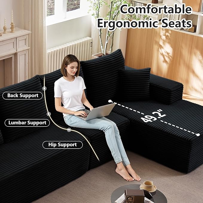 135" Cloud Sectional Couch
