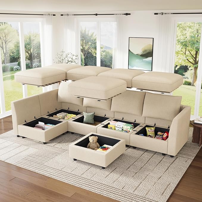 HONBAY Modular Sectional Couch L Shaped Sectional Sofa