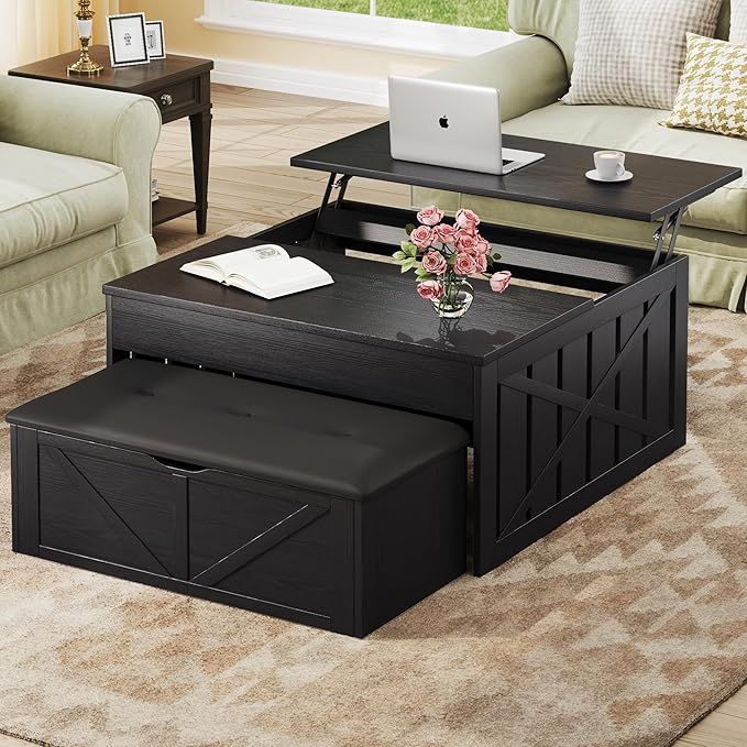 HUAHUU Coffee Table, 31.5 Lift Top Coffee Tables