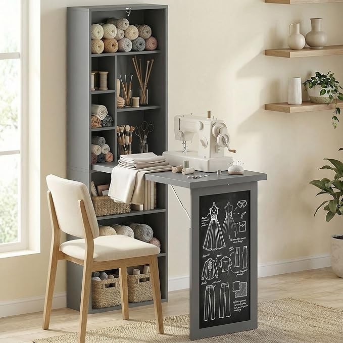 HOMCOM Fold-Out Convertible Writing Table, Computer Desk