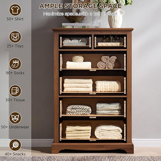 T4TREAM 48" Tall Drawers Dresser Chests