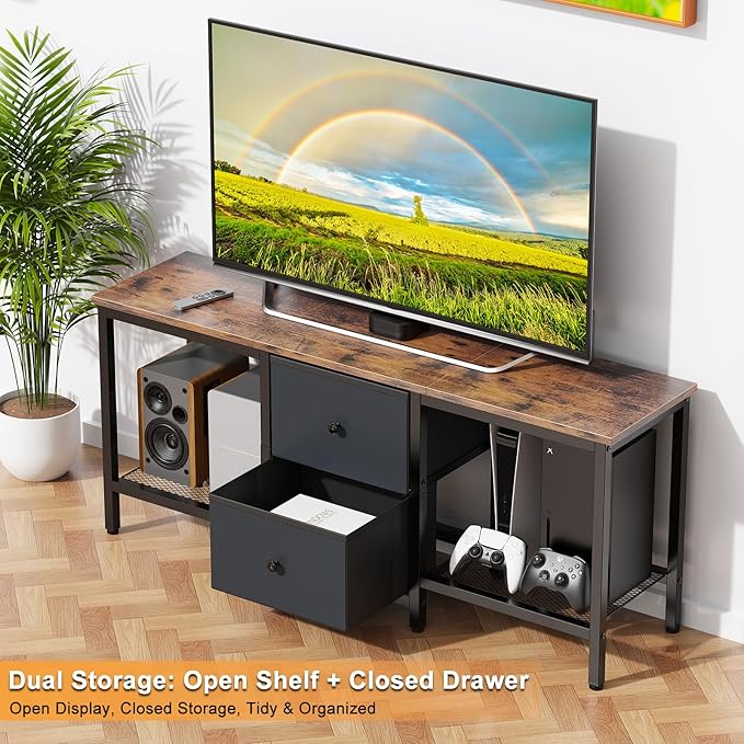TV Stand Suitable for TVs up to 55 Inches, Entertainment Center