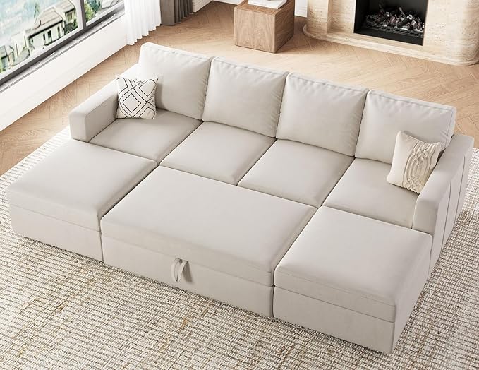 Belffin Modular Sectional Sleeper Sofa Bed