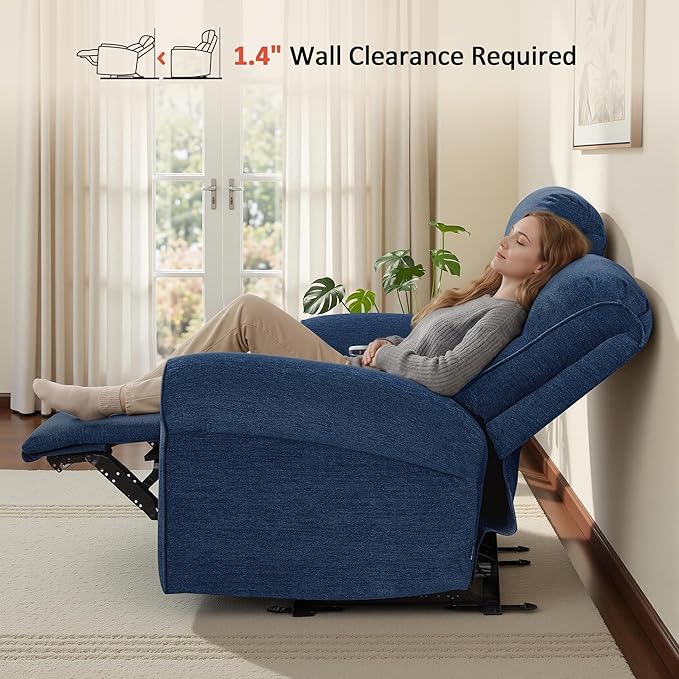 MCombo 64.6" Wall Hugger Power Loveseat Recliner Sofa