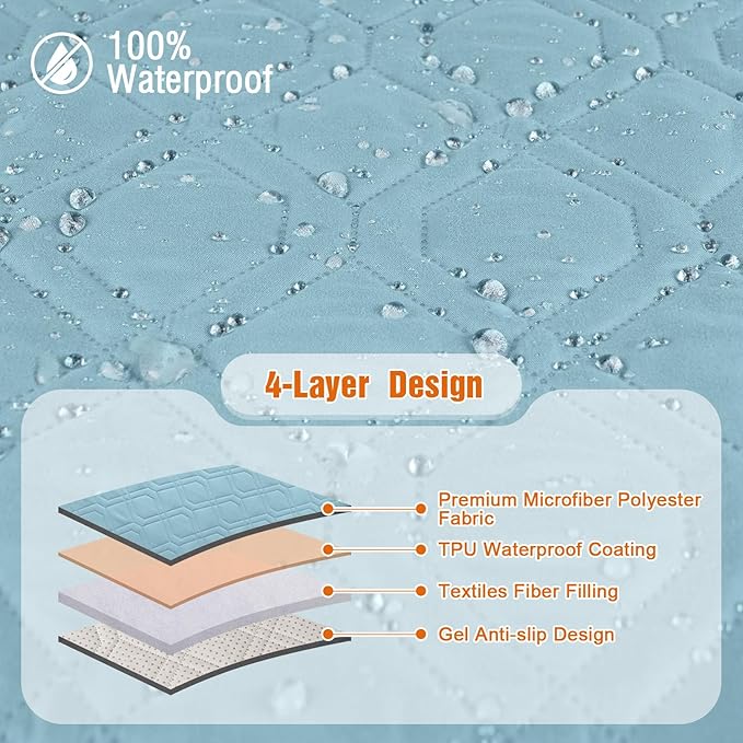 VANSOFY 100% Waterproof Recliner Chair Covers, Recliner Cover Non-Slip Dog