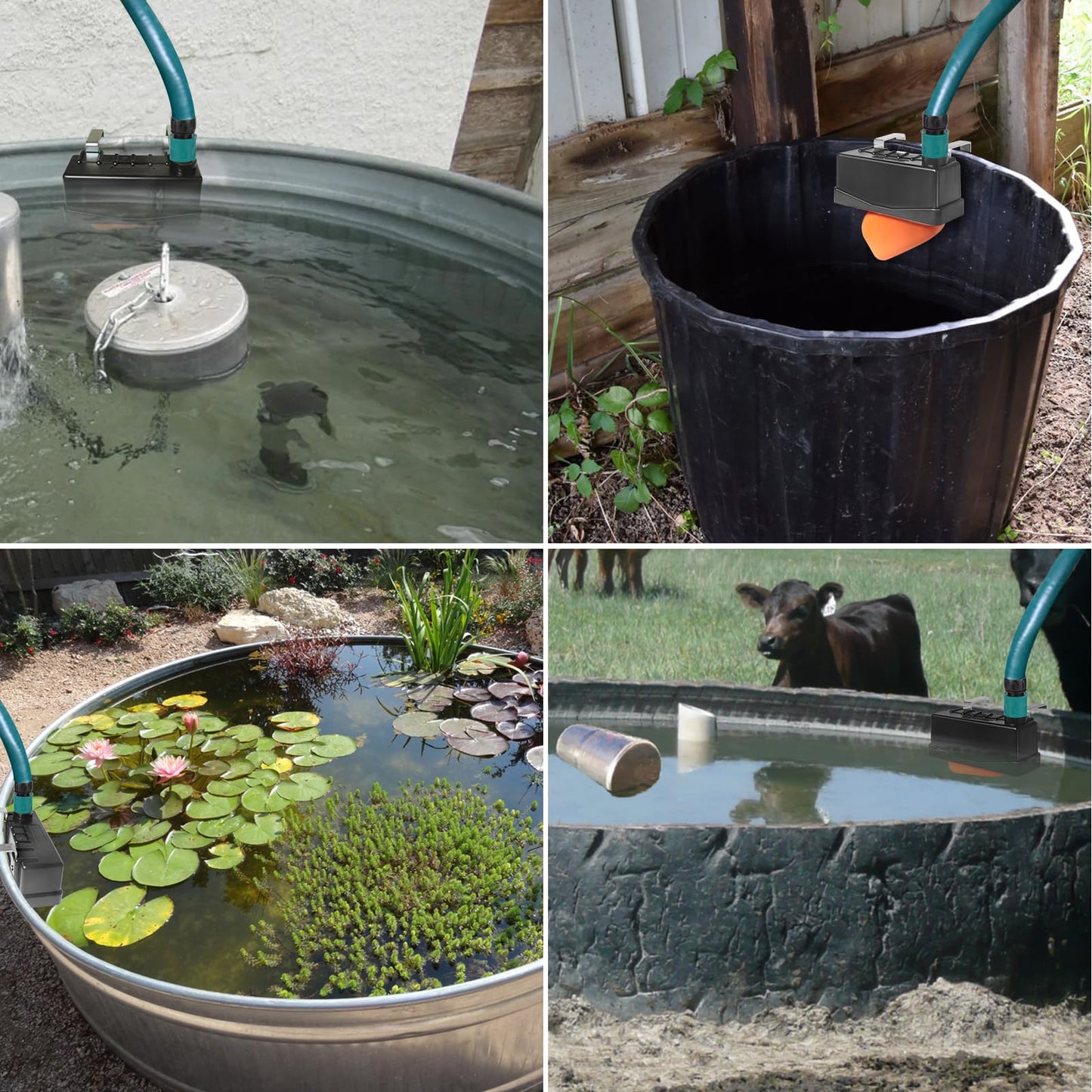 Water Trough Float Valve for Stock Tank,Water Tank Float Valve Level Control for Pond Farm Livestock Cattle Goat Horse Swimming Pool, Autofill Livestock Waterer with Hose Connector