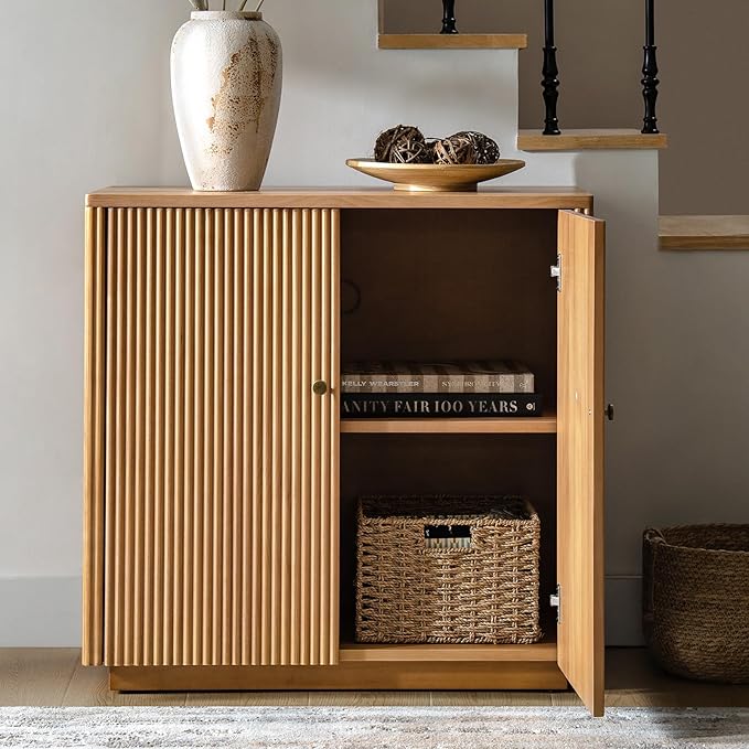 HULALA HOME Solid Wood Sideboard Buffet Cabinet