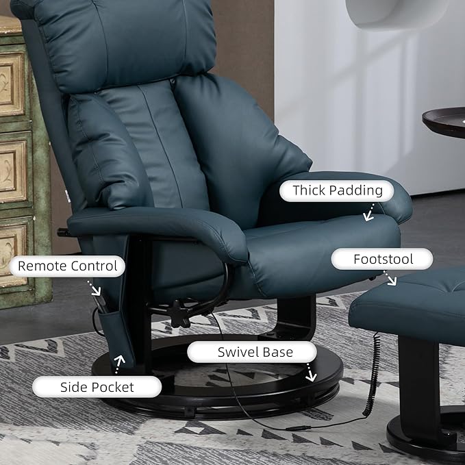 HOMCOM Massage Recliner Chair