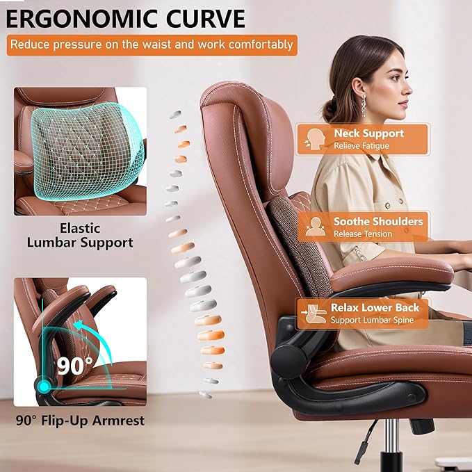 BESTFAIR Office Chair, Ergonomic Computer Desk Chairs