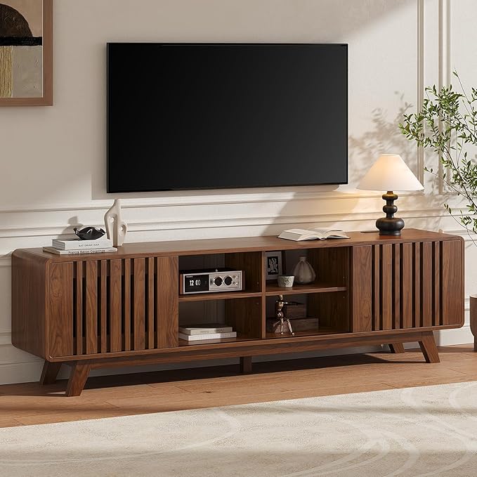 ONBRILL 70-Inch TV Stand for TVs up to 80 Inch, Mid-Century Modern Television