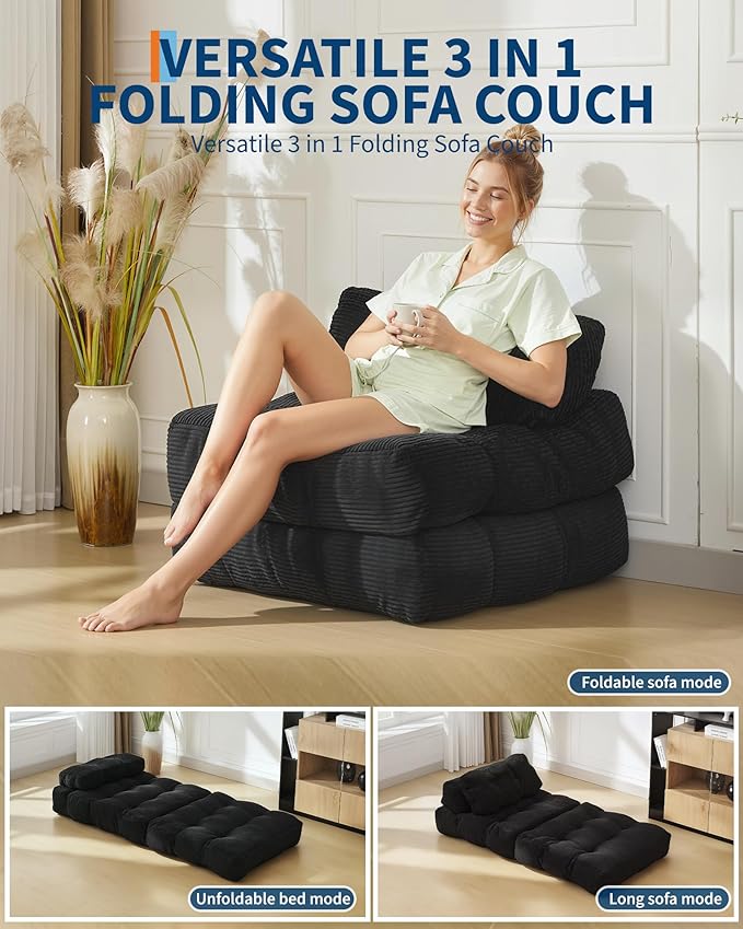 Folding Sofa Bed, 1 Person Sleeper Sofa