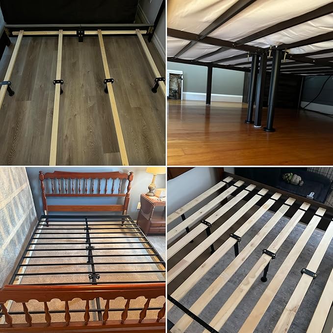 6Pcs Bed Frame Support Leg, Adjustable 14" to 23.6", Increase Under-Bed Storage