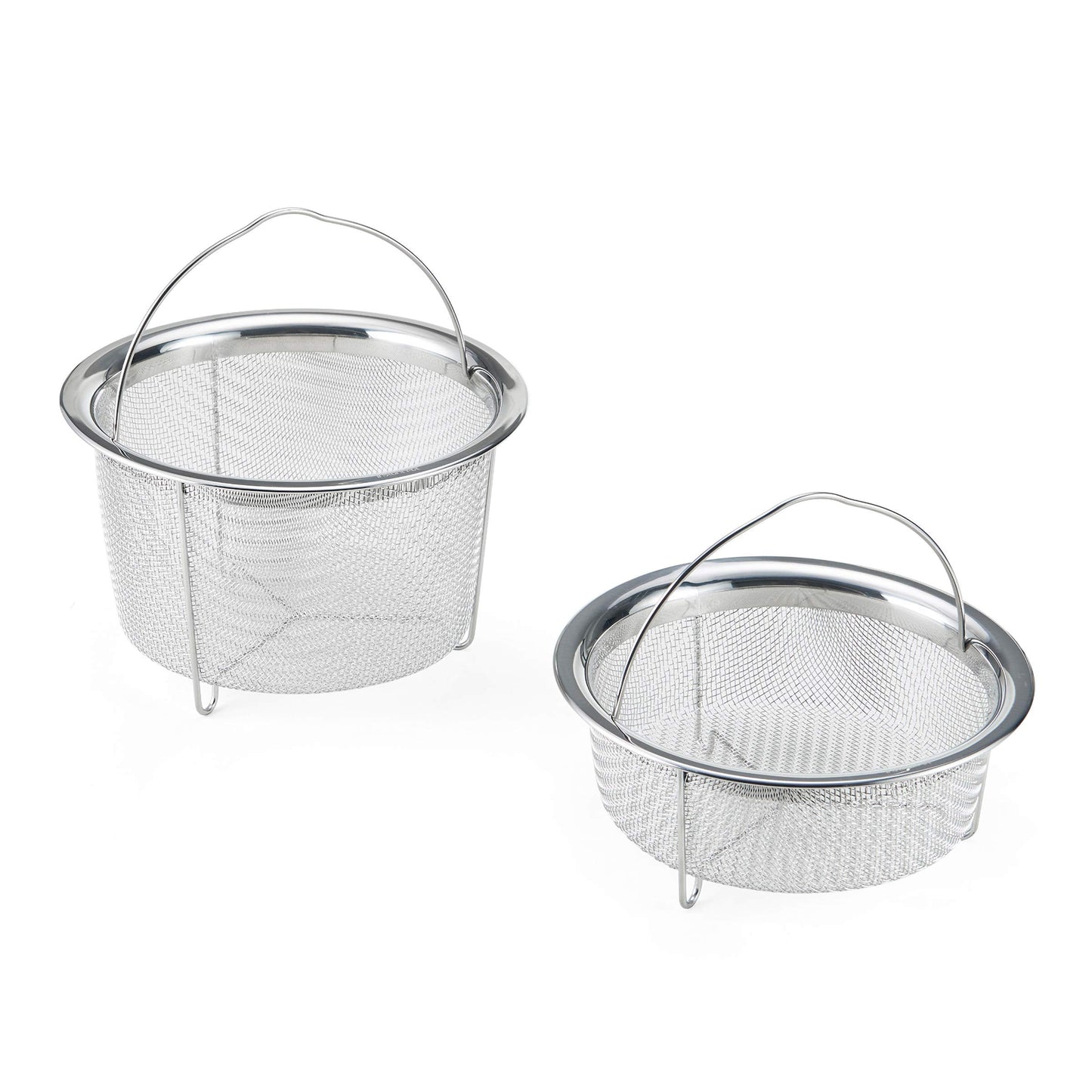 Instant Pot Official Mesh Steamer Basket Set, Stainless Steel, Dual-Purpose Steamer & Strainer, Easy-Lift Handle, Dishwasher Safe, Rust-Resistant, Essential Accessory for Healthy Cooking