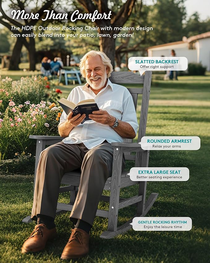 SERWALL HDPE Outdoor Rocking Chair