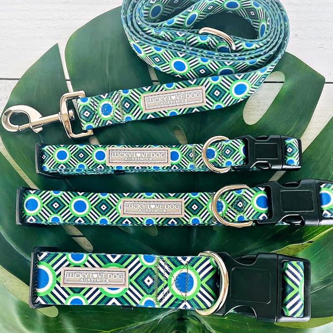 Lucky Love Dog - Adjustable Dog Collar with Easy Click Buckle for Medium, Durable, & Comfortable for Male & Female Dogs, Pet Collar for Puppies & Adult Dogs - Leo, Medium