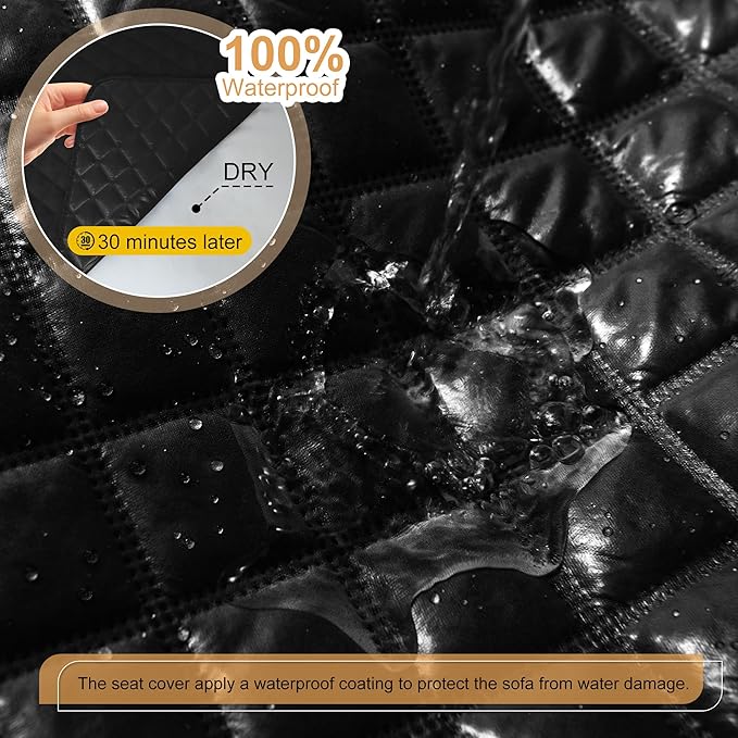 HDCAXKJ 100% Waterproof Reclining Sectional Couch Covers L Shape Recliner Sofa