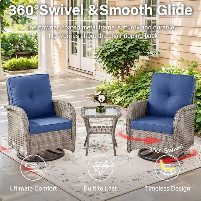 Belord 6 Pieces Wicker Patio Furniture Set