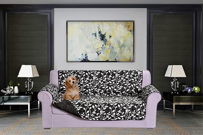 Elegant Comfort Quilted Furniture Protectors Solid and Printed Design