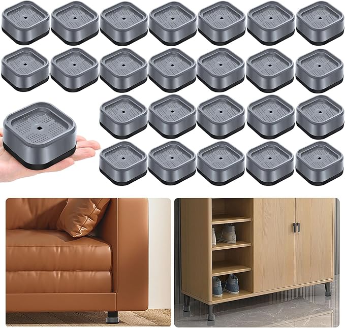 shouwuhho 24 Pack Furniture Risers Adjustable Bed Risers Heavy Duty Lifts