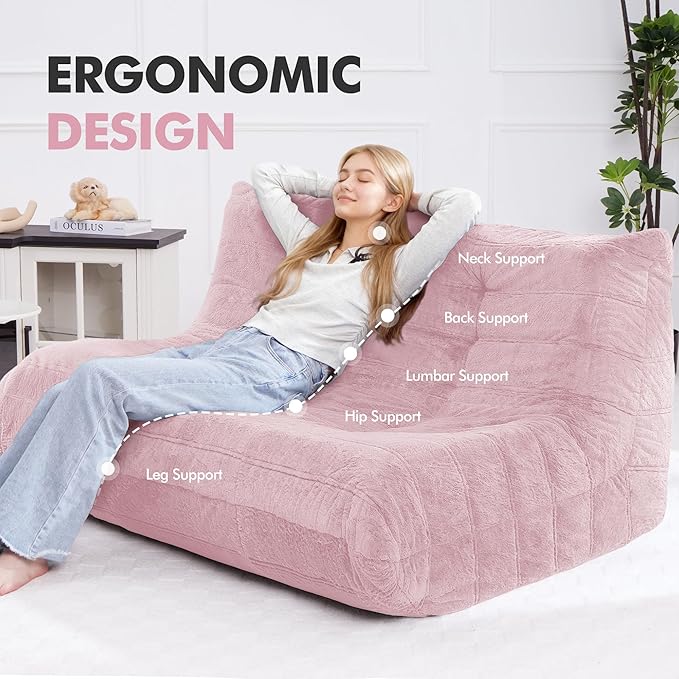 Bean Bag Loveseat Chair Big Sofa Beanbag Chair