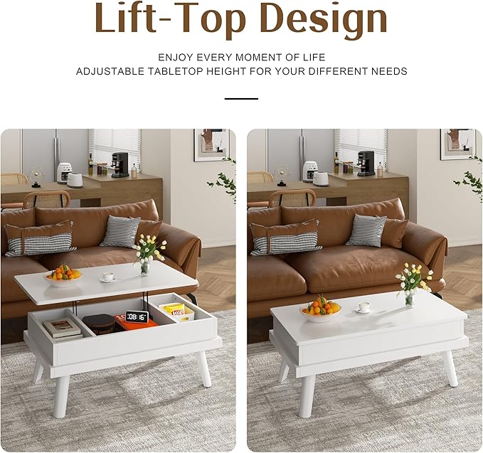 Shintenchi Coffee Table, Lift Top Coffee Table