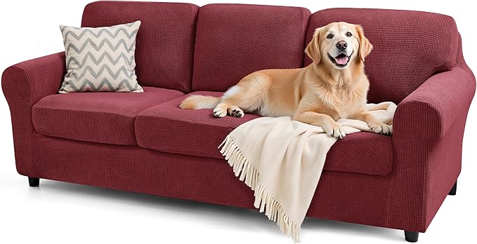 SUBRTEX 7 Pieces Stretch Sofa Slipcover Sets Couch Cover Sets Backrest Cushion