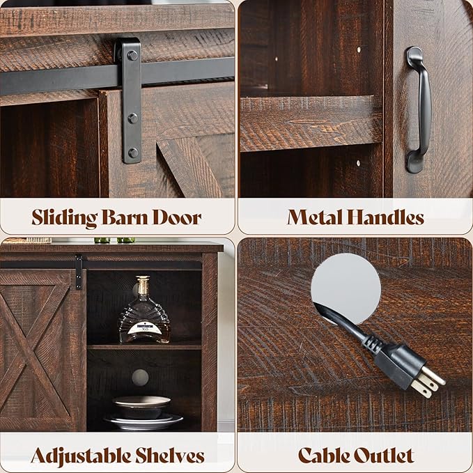 AMERLIFE 66" Farmhouse TV Stand