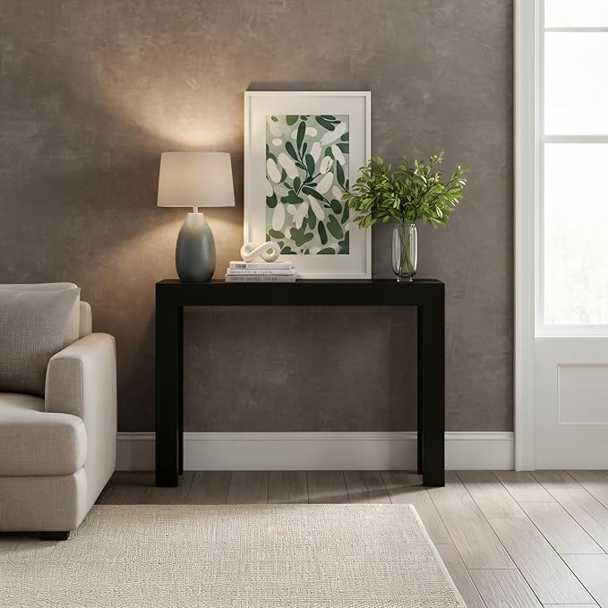 Plank+Beam Modern 46 Inch Console Table, Solid Pine Wood Entryway Table