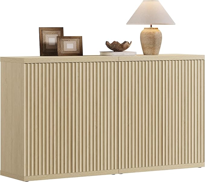 SICOTAS Buffet Cabinet with Storage Accent Sideboard Modern Credenza with Doors