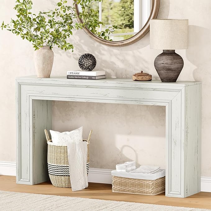 Rresyet 55 Inch Long Console Table, Sofa Table Behind Couch, Entryway Table
