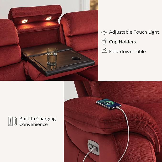 MCombo 87.2'' Wall Hugger Power Recliner Sofa