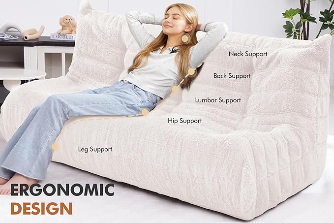 Bean Bag 3-Seater Chair Big Sofa Beanbag Chair