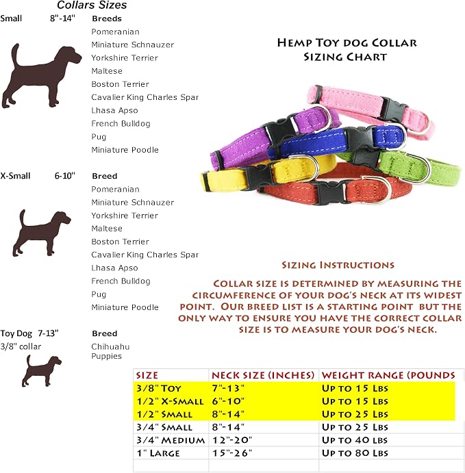 Toy Dog Collars (Marigold)