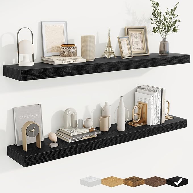 fuqing Floating Shelves for Wall, Wall Mounted Wood Floating Shelf