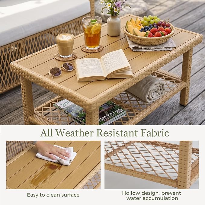 ABCASA Outdoor Patio Sectional Furniture Set