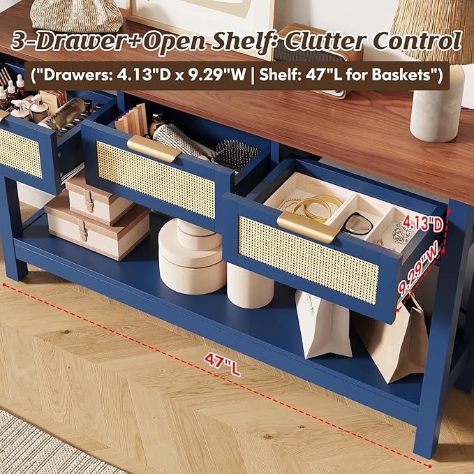 Luoxiao 47" Blue Entryway Table