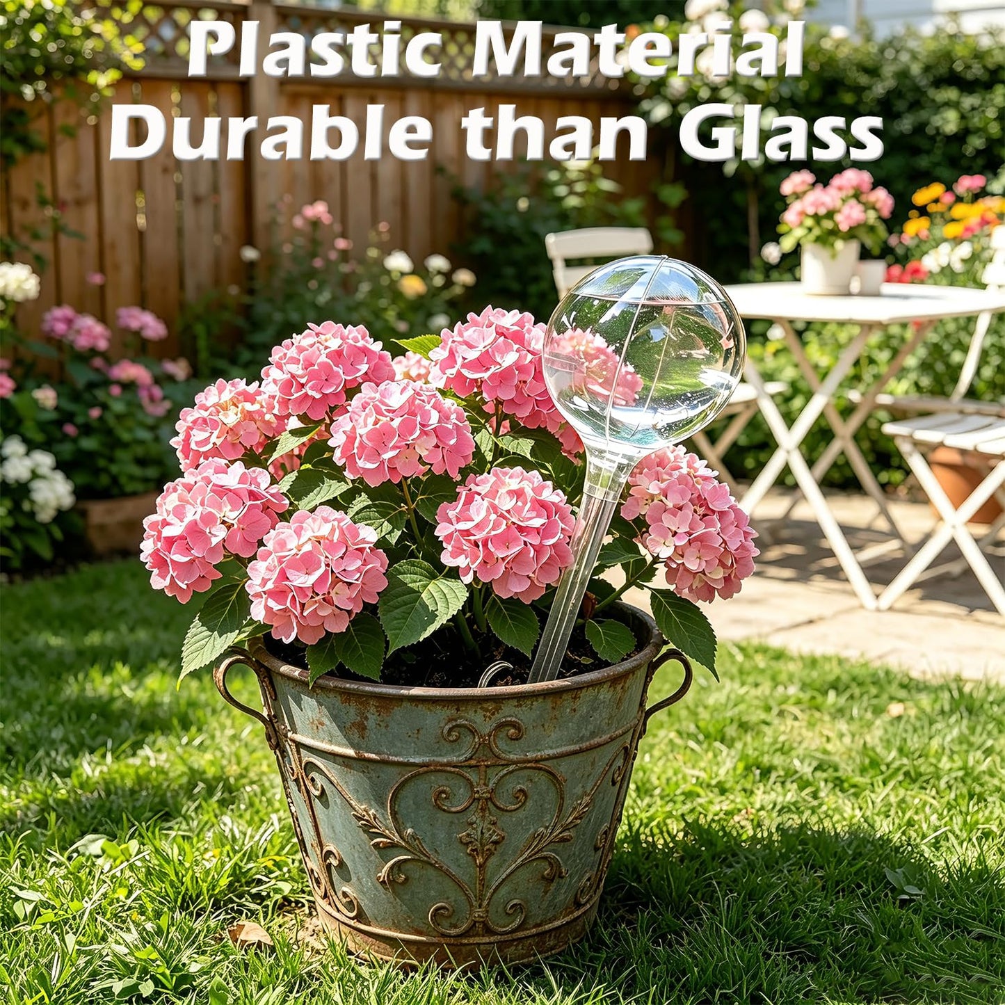 Kingbow 10pcs Plant Self Watering Globes, Clear Plastic Self Watering Bulbs Flower Automatic Watering Stakes Devices, Garden Self Watering Device for Outdoor Indoor Plant