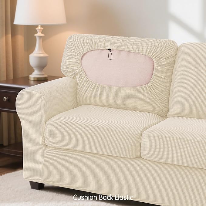 subrtex Slipcover Sets for Sofa, 7 Pieces Stretch Furniture Cover, Wear