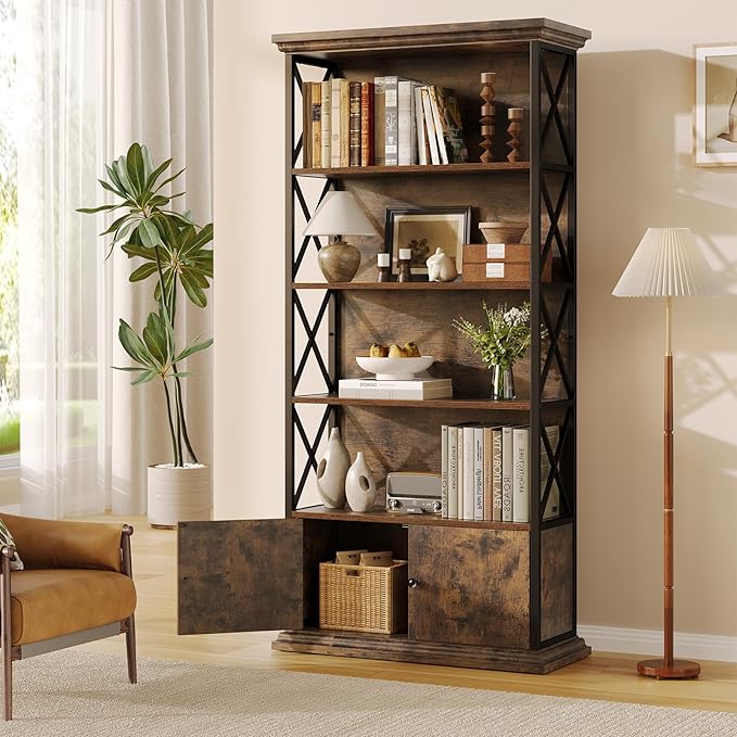 GOLDDAY 5-Tier Tall Bookcase