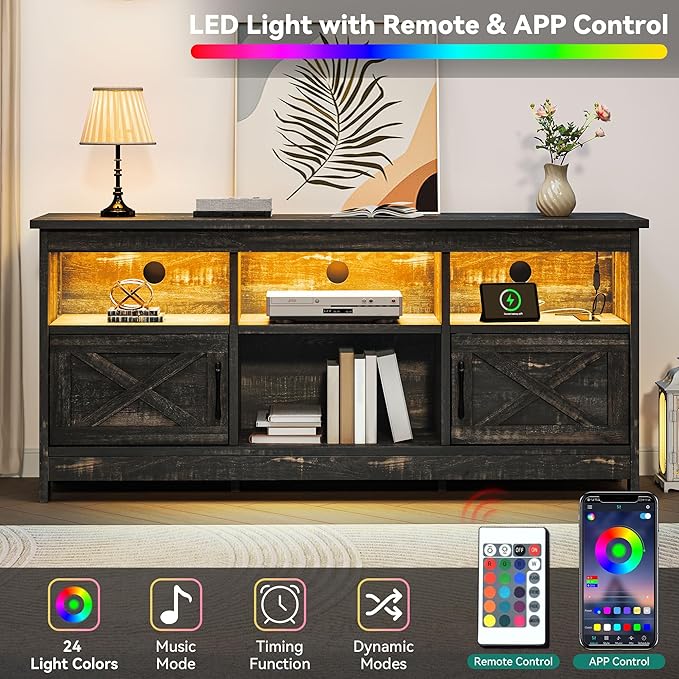 YITAHOME TV Stand for 65 Inch TVs, Entertainment Center