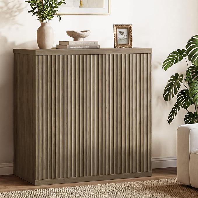 SICOTAS Buffet Cabinet with Storage Accent Sideboard Modern Credenza with Doors