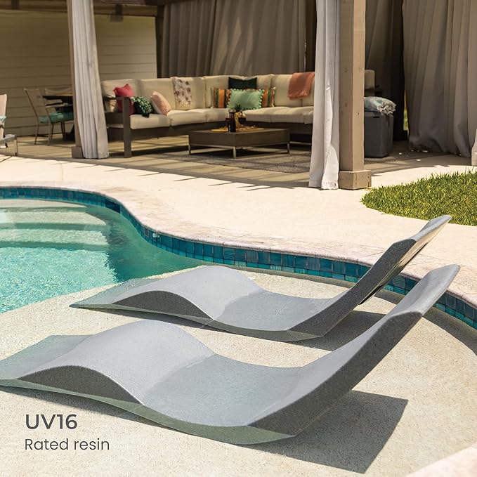 Aqua Outdoors - in-Pool Chaise Lounger - Pool & Sun Shelf Lounge Chair -
