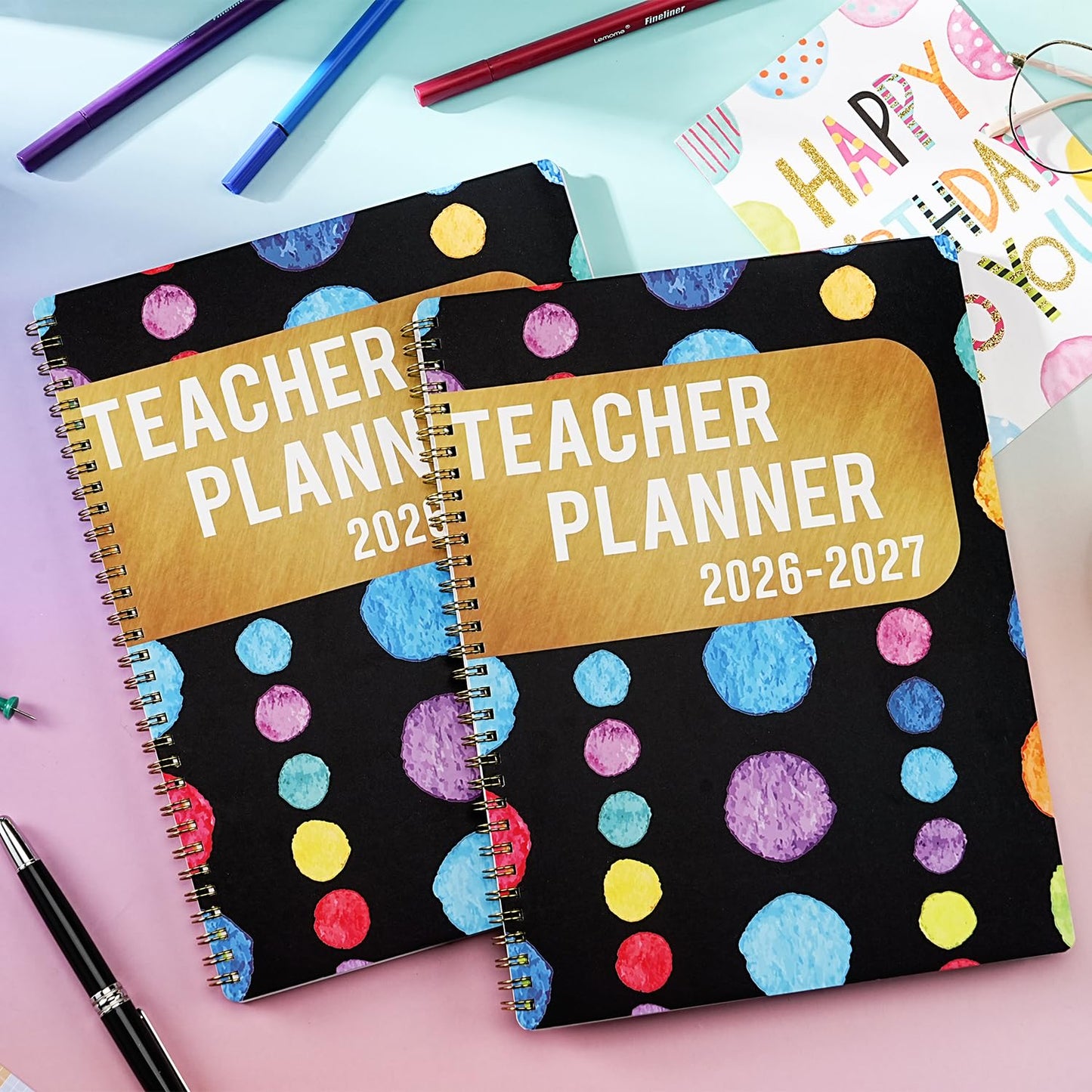 Teacher Planner 2026-2027 - Teacher Lesson Planner 2026-2027, July 2026 - June 2027, 8.5" x 11", Weekly & Monthly Lesson Plan Book for Teacher, Academic Planner with Colorful tabs, Inner Stickers