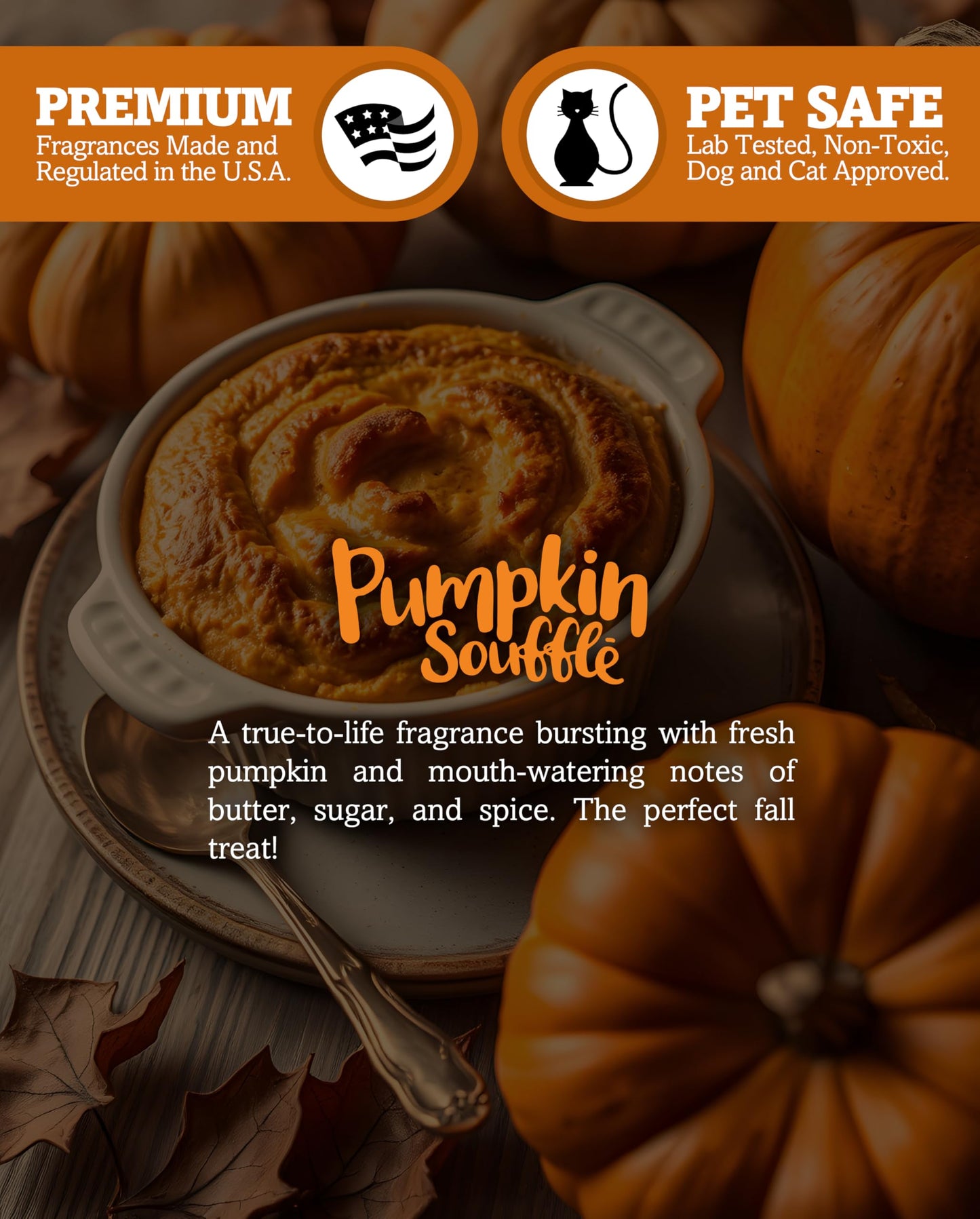 Pumpkin Souffle Soy Votive Candles - Scented with Natural Fragrance Oils - 6 Beige Natural Votive Candle Refills - Bakery & Food Collection