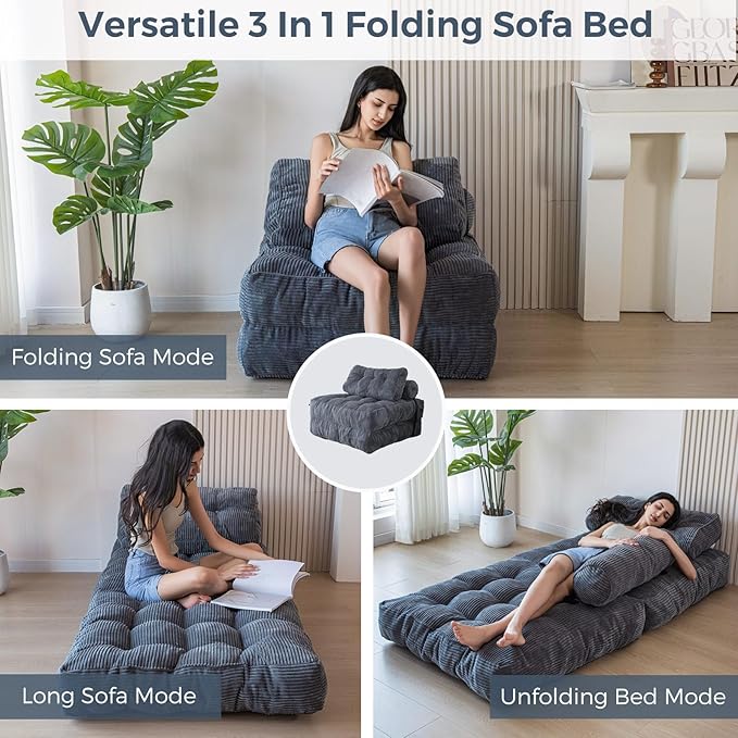 MAXYOYO Folding Sofa Bed, Convertible Sleeper Chair