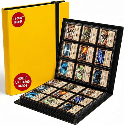 Ultra Pro 2025 Pokemon Card Binder 9 Pocket Featuring Pikachu – Trading Card Binder Holds 360 Cards Side Loading – Organizer for TCG Collectors with Elastic Strap Closure for Sleeved Cards