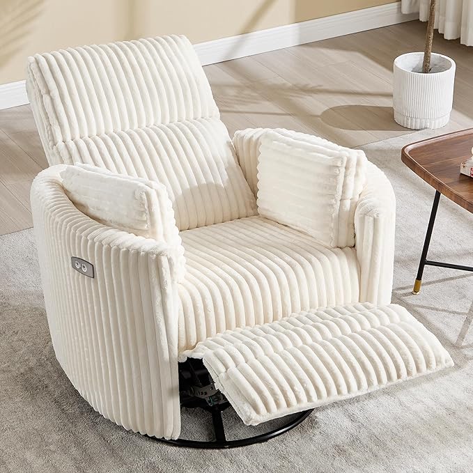 Power Recliner, Nursery Swivel Glider Rocking Chair