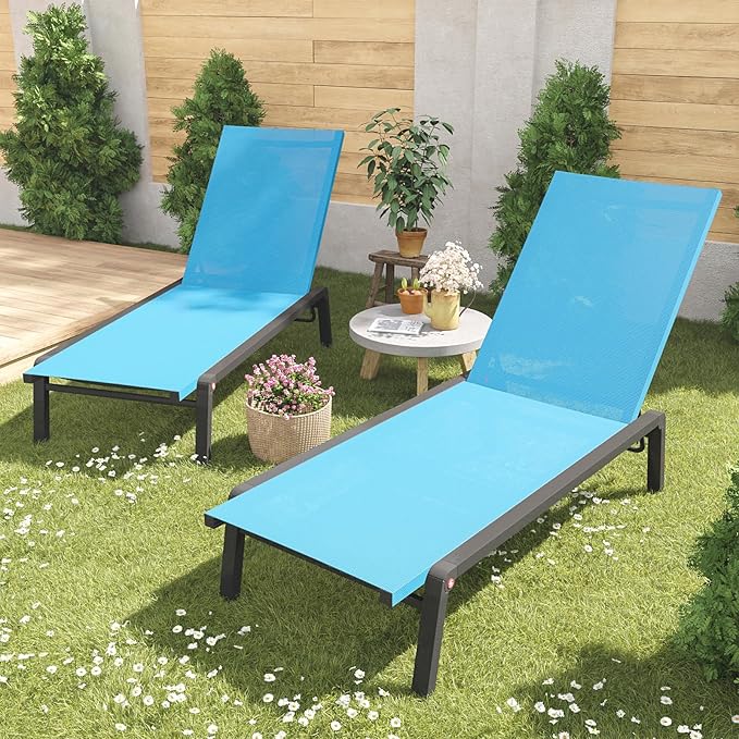 Patio Chaise Lounge Set of 2