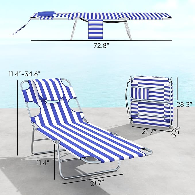 Outsunny Chaise Lounge Chair Outdoor Set of 2